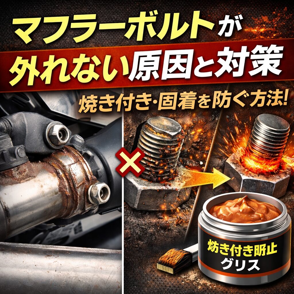 マフラーボルトの焼き付きや固着を防ぐ方法