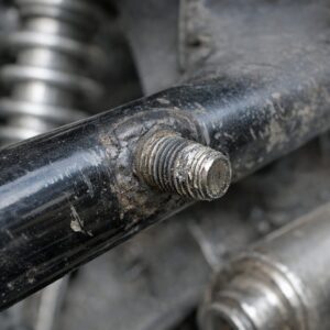 フレームに溶接されたスタッドボルトのネジ山損傷