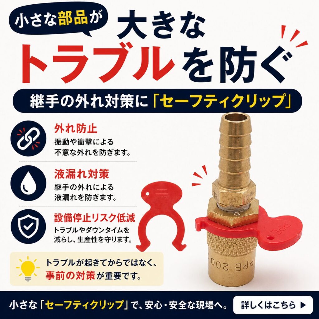 カプラの外れ防止に